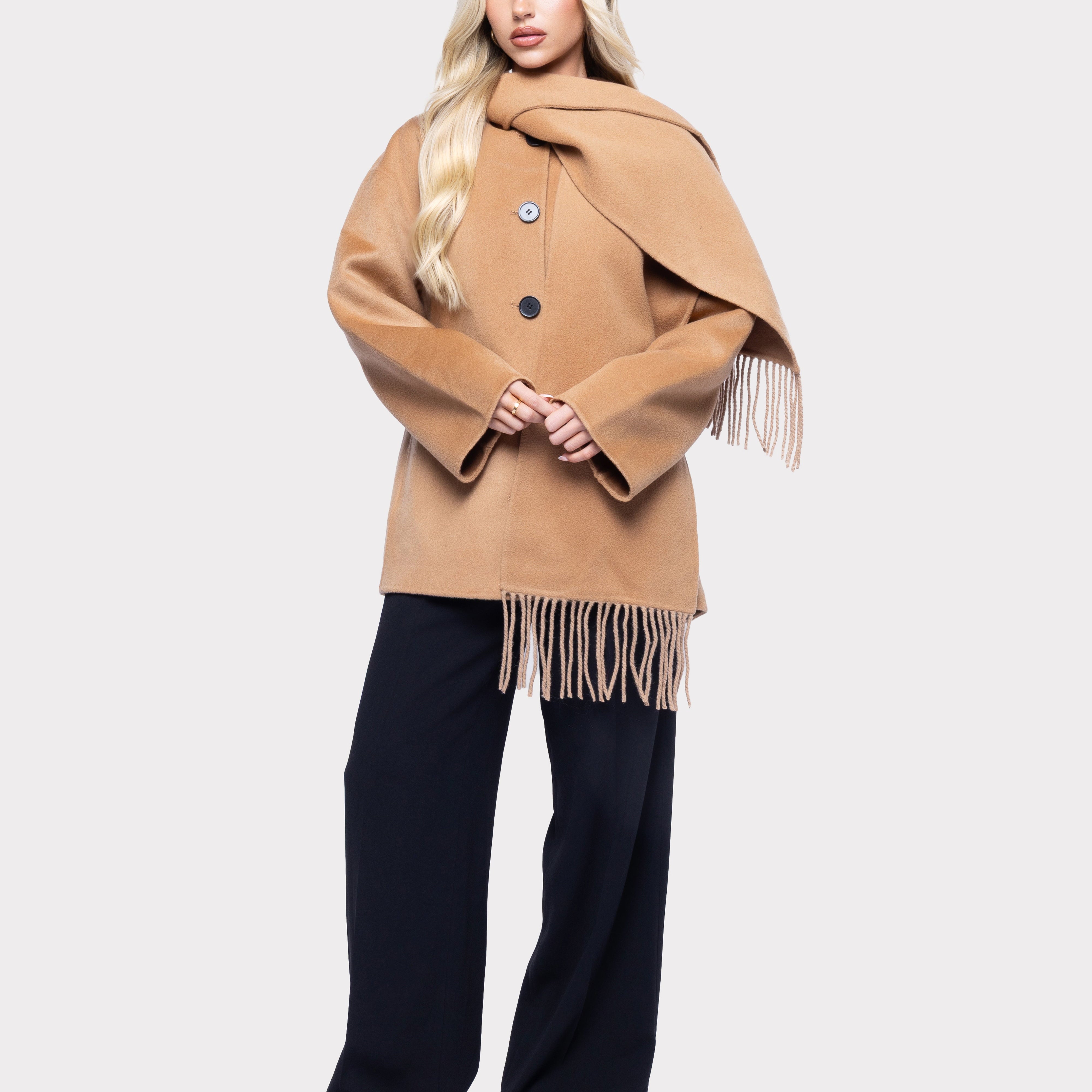 Manteau cachemire Bouton